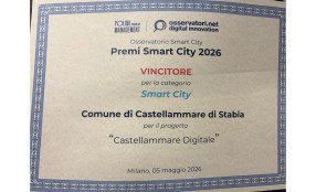 Castellammare di Stabia vince il premio Smart City dell'Osservatorio Smart City con il progetto “Castellammare Digitale”